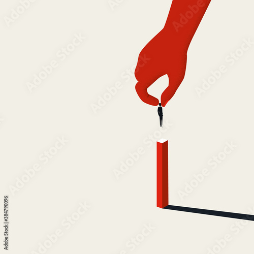 Business growth and success vector concept. Symbol of business consulting, finance advisory.