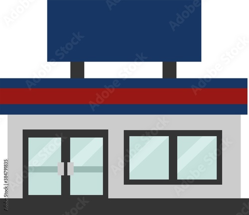 Vector illustration of a supermarket emoticon