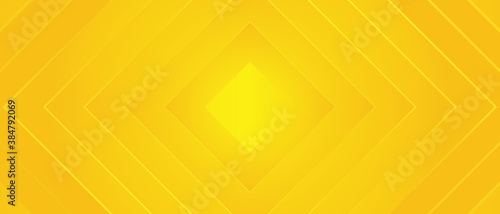 Bright sunny yellow dynamic abstract background. Modern lemon orange color. Fresh business banner for sales, event, holiday, party, halloween, birthday, falling. Fast moving 3d lines with soft shadow