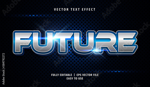 3D Future Text effect, Editable Text Style