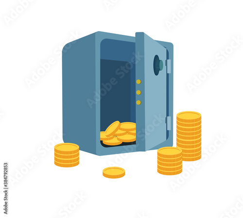 Bank deposit vector illustration in flat style