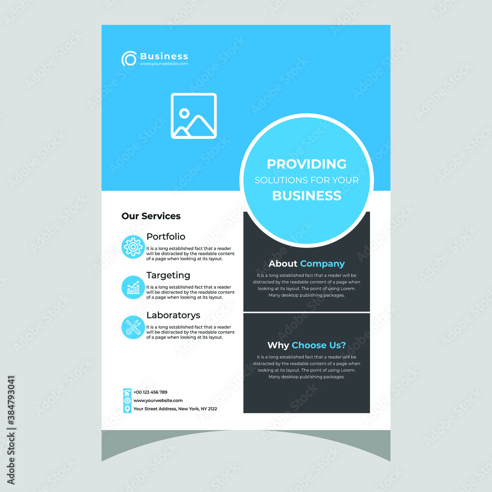 Creative A4 Size Corporate Business Flyer Design Template