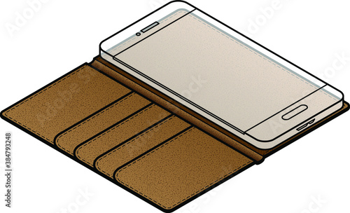 Wallet style mobile phone case.