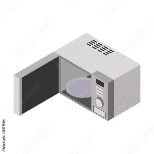 Isometric microwave icon.Microwave vector illustration isolated on white background.