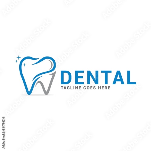 Dental clinic logo icon vector template. Dentist stomatology medical doctor logotype concept icon.