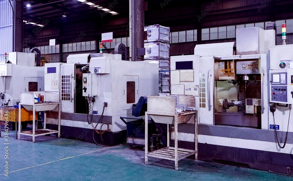 Fototapeta premium Large old processing machines in the factory