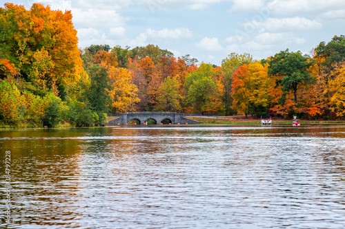 Beautiful Fall Foliage in Sharon Woods Park in Cincinnati, Ohio photo