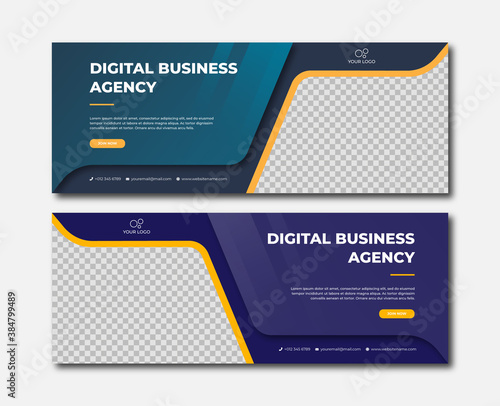 Professional digital marketing agency banner template