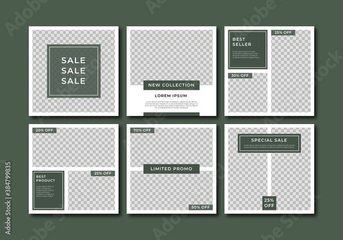 Minimalist fashion sale social media post template