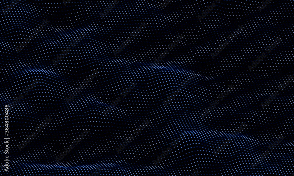 Particle wave background. Abstract dynamic mesh. Big data technology. Vector grid illustration. Particle wave background. Abstract dynamic mesh. Big data technology. Vector grid illustration.