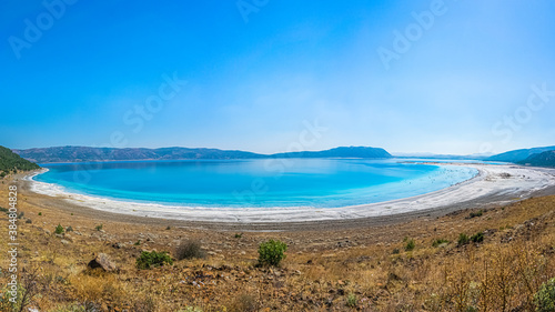 Panoramic Salda Lake view. Turkish Maldives. Burdur  Turkey