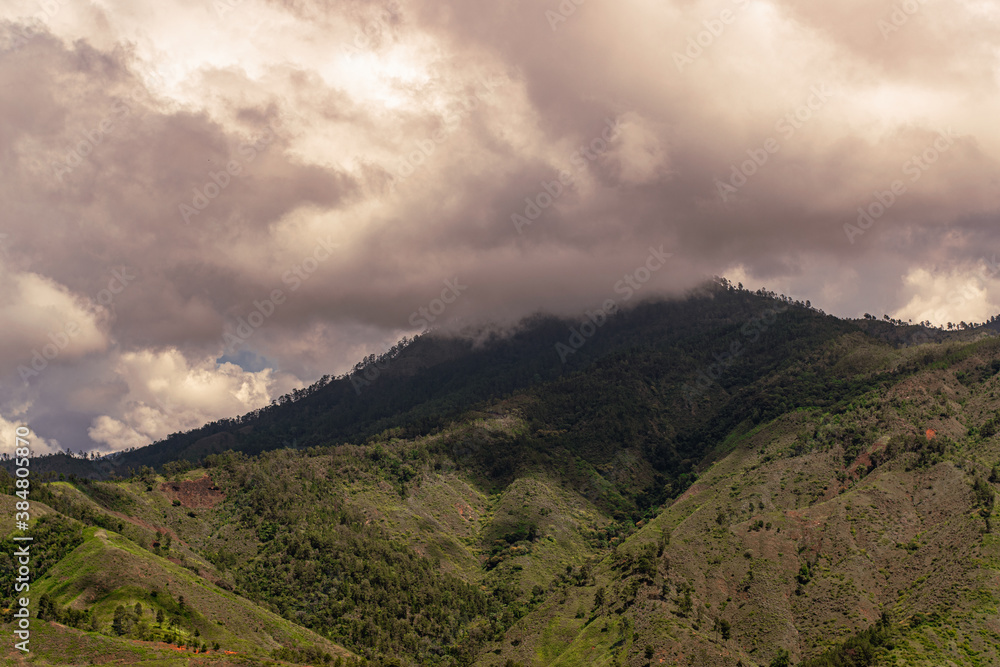 Fototapeta premium Landscape Cordillera Central, Dominican Republic
