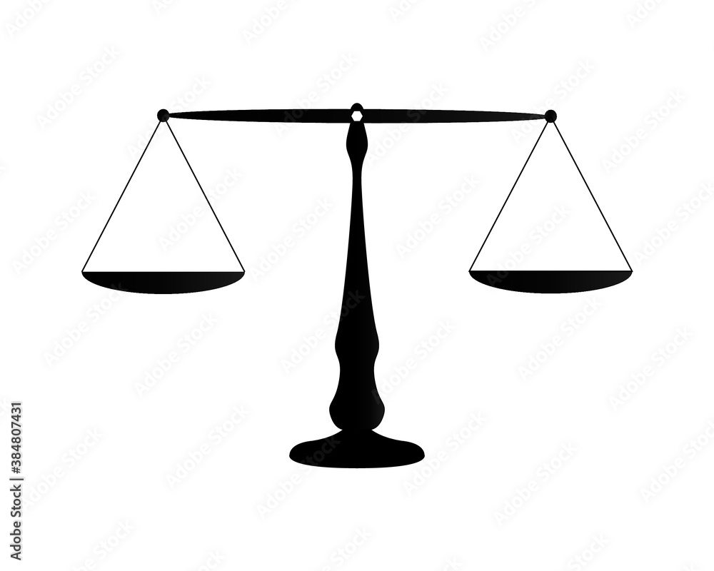 Scales icon on white background.
Scales icon on white background.