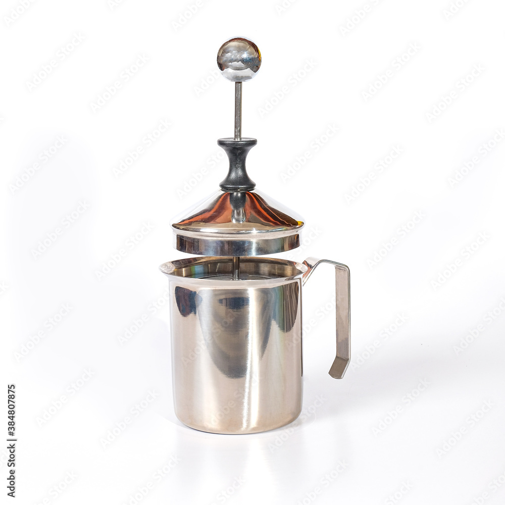 Milk strainer can for made a milk froth . Milk strainer can for made a milk froth .