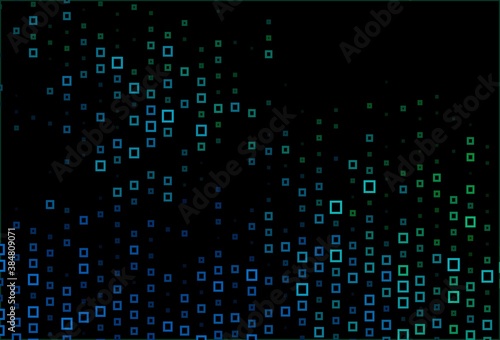 Dark Blue, Green vector texture in rectangular style.