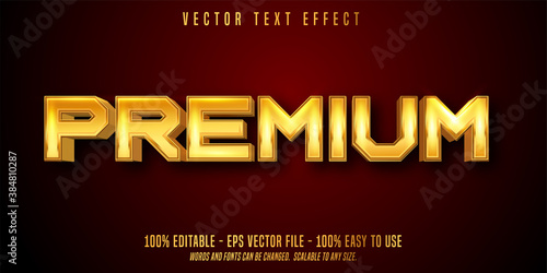 Premium text, golden color jackpot prize style, editable text effect
