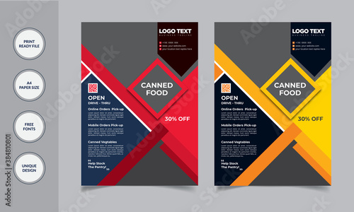 Canned Food Drive Flyer Template
Template Details:
 2 Color Version
Full Vector Eps file
Easy Customization and Editable
Size: A4 (210X297)
300 DPI resolutions