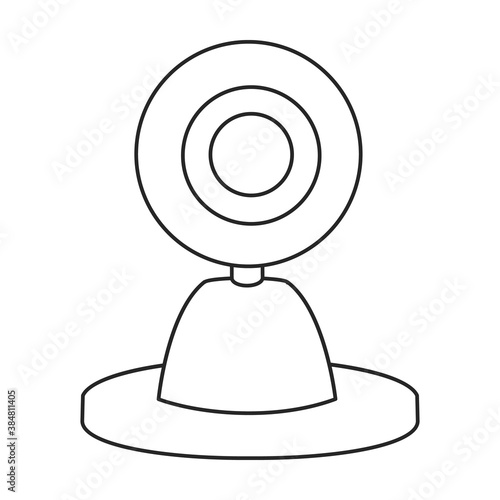 Camera cctv vector icon.Outline vector icon isolated illustration on white background camera cctv.