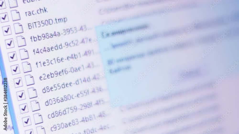 Scanning files on the computer.