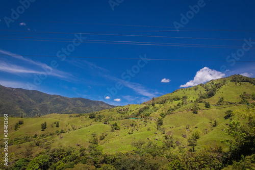 Colombian landscapes. Green mountains in Colombia, Latin America photo