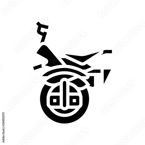 monowheel motorbike vehicle glyph icon vector. monowheel motorbike vehicle sign. isolated contour symbol black illustration