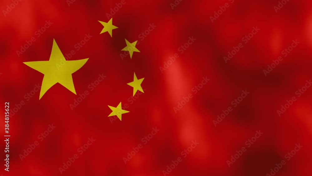 Communist China modern red flag waving vfx animation Communist China modern red flag waving vfx animation