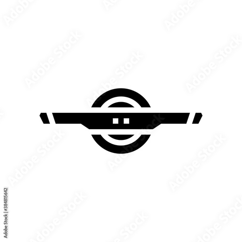 electric single wheel skateboard glyph icon vector. electric single wheel skateboard sign. isolated contour symbol black illustration