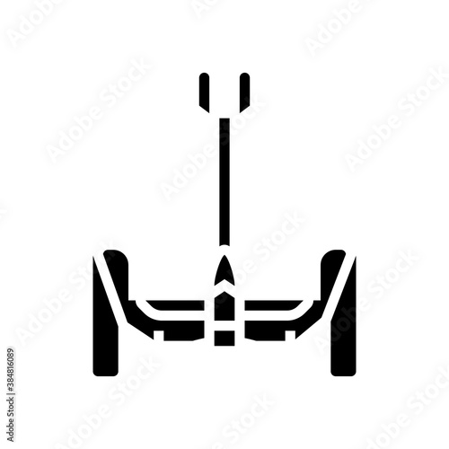 segway vehicle glyph icon vector. segway vehicle sign. isolated contour symbol black illustration