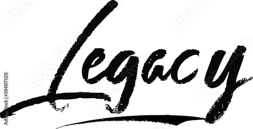 Legacy-Female name Modern Brush Calligraphy on White Background