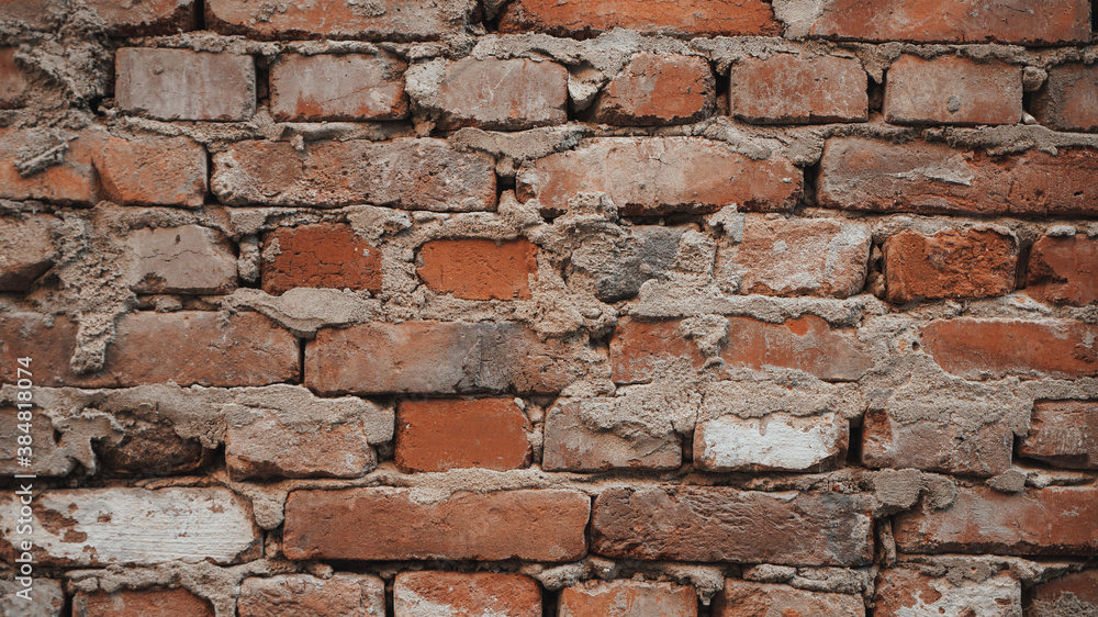 Obraz premium Old red brick wall background