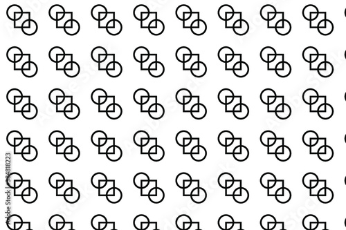 Seamless vector pattern in geometric circle square 