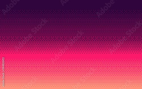 Pixel art Dithering gradient color.