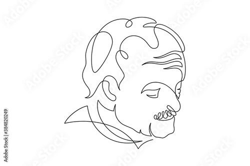 line art grandpa