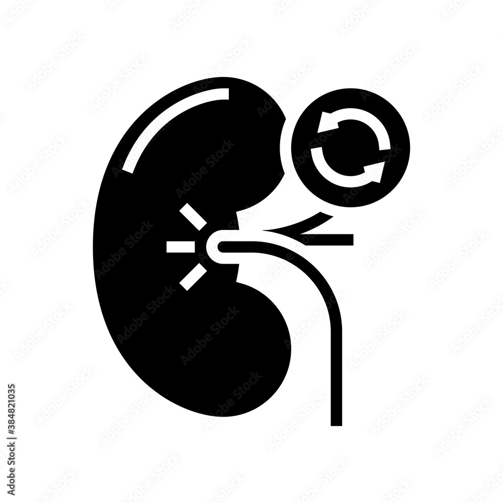 kidney transplant glyph icon vector. kidney transplant sign. isolated contour symbol black illustration kidney transplant glyph icon vector. kidney transplant sign. isolated contour symbol black illustration