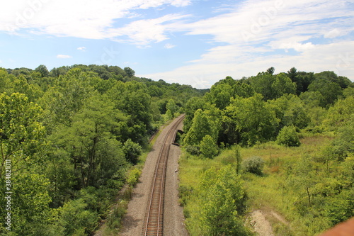 train tracks in valley