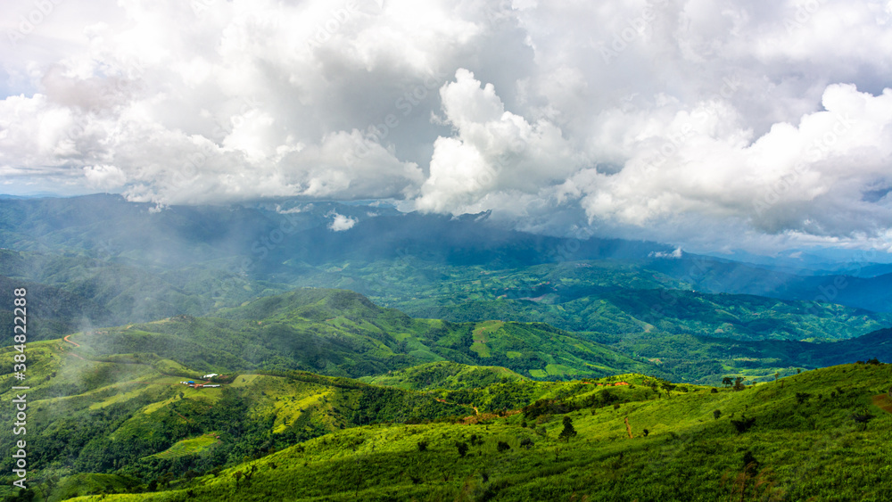 Beautiful mountain range and cloud at the northern of thailand.