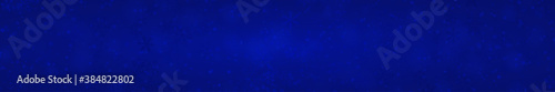 Christmas banner of snowflakes of different shapes  sizes and transparency on blue background