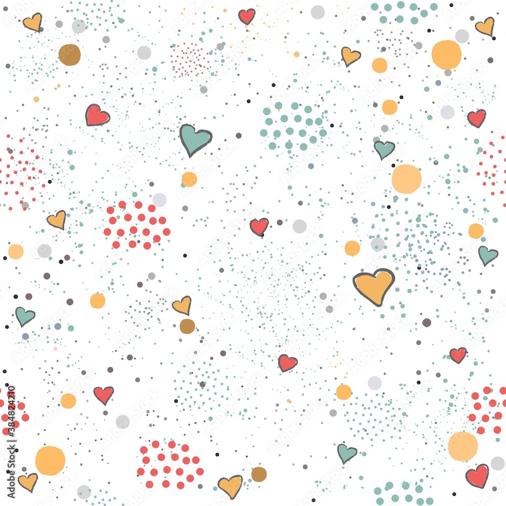 Creative Hand Drawn Seamless Pattern with Hearts.Great for wedding cards, postcards, t-shirts, bridal invitations, brochures, posters, gift wrapping, wall art, wallpapers, etc.Vector Illustration. Creative Hand Drawn Seamless Pattern with Hearts.Great for wedding cards, postcards, t-shirts, bridal invitations, brochures, posters, gift wrapping, wall art, wallpapers, etc.Vector Illustration.