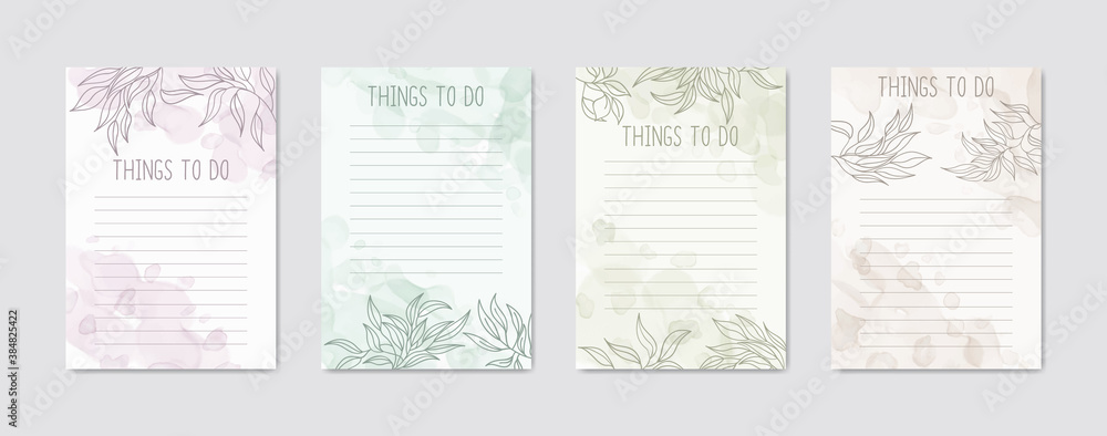 To do list collection with colorful floral design