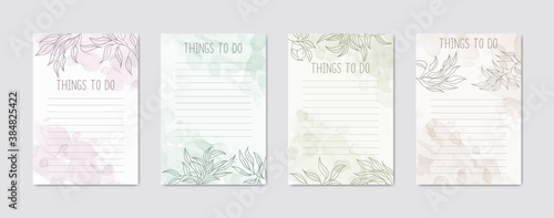 To do list collection with colorful floral design