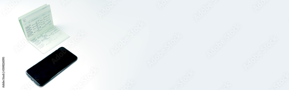web banner active income saving and invest with money and passbook on white isolated background web banner active income saving and invest with money and passbook on white isolated background
