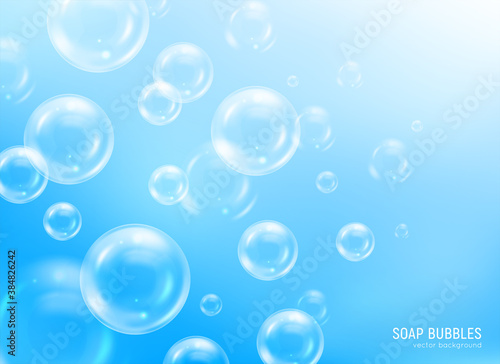 Soap Bubbles And Sun Background