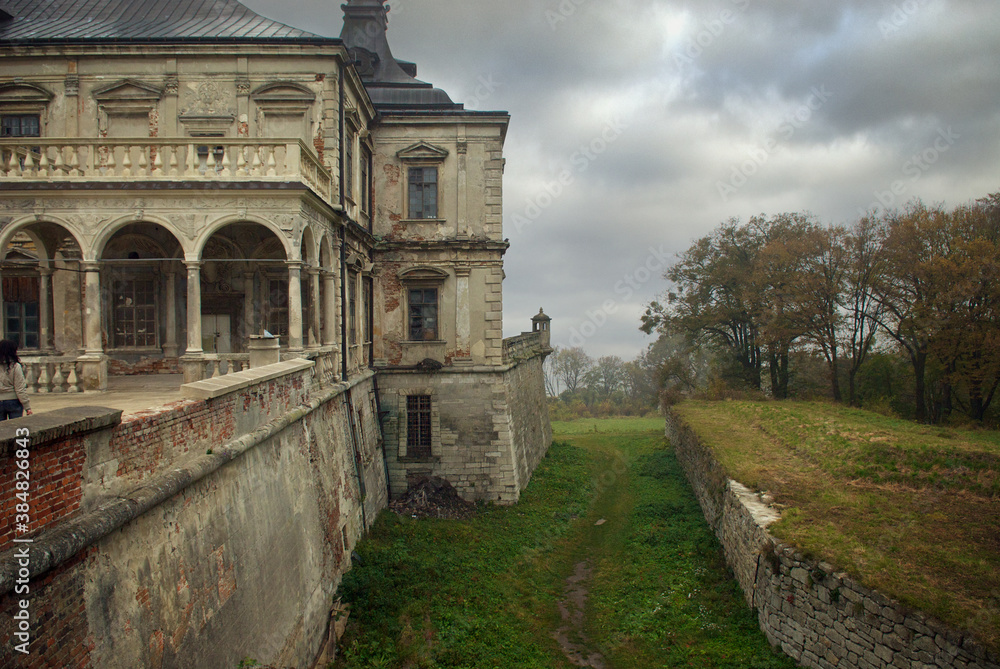 Historic Castle in Pidhirtsi. Ukraine