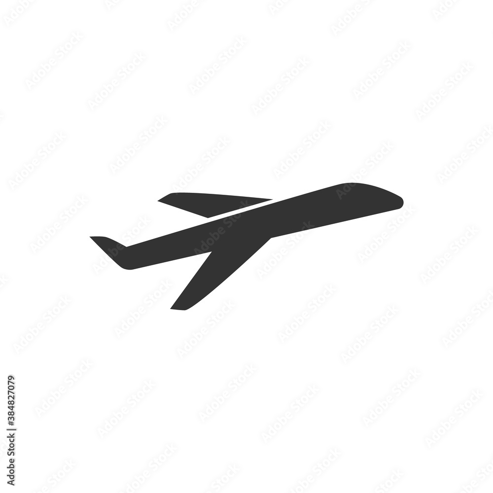 Fototapeta premium Airplane icon logo isolated. Plane symbol vector illustration isolated on white.