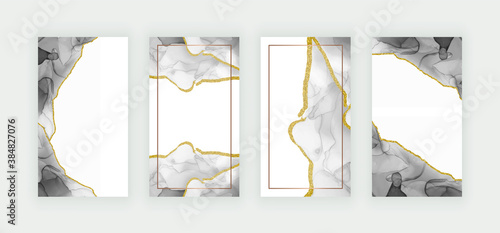 Black alcohol ink social media backgrounds for stories.
