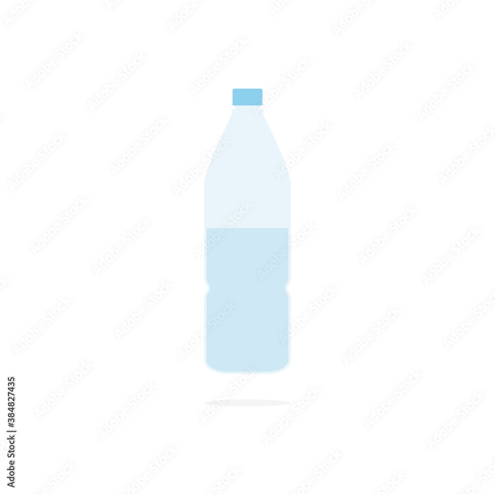Water bottle icon in flat style. Vector blue plastic container illustration isolated on white background. Water bottle icon in flat style. Vector blue plastic container illustration isolated on white background.
