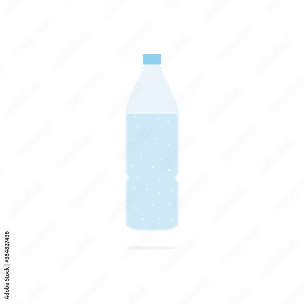 Water bottle icon in flat style. Vector blue plastic container illustration isolated on white background. Water bottle icon in flat style. Vector blue plastic container illustration isolated on white background.