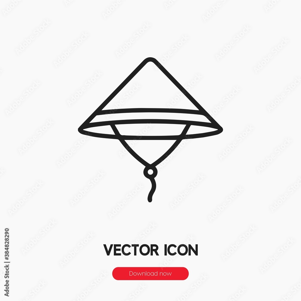 bamboo hat icon vector sign symbol bamboo hat icon vector sign symbol