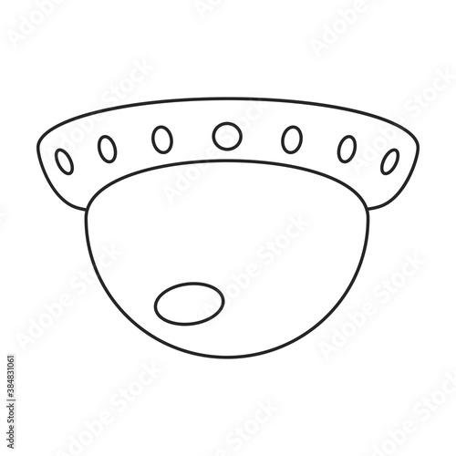 Camera cctv vector icon.Outline vector icon isolated illustration on white background camera cctv.