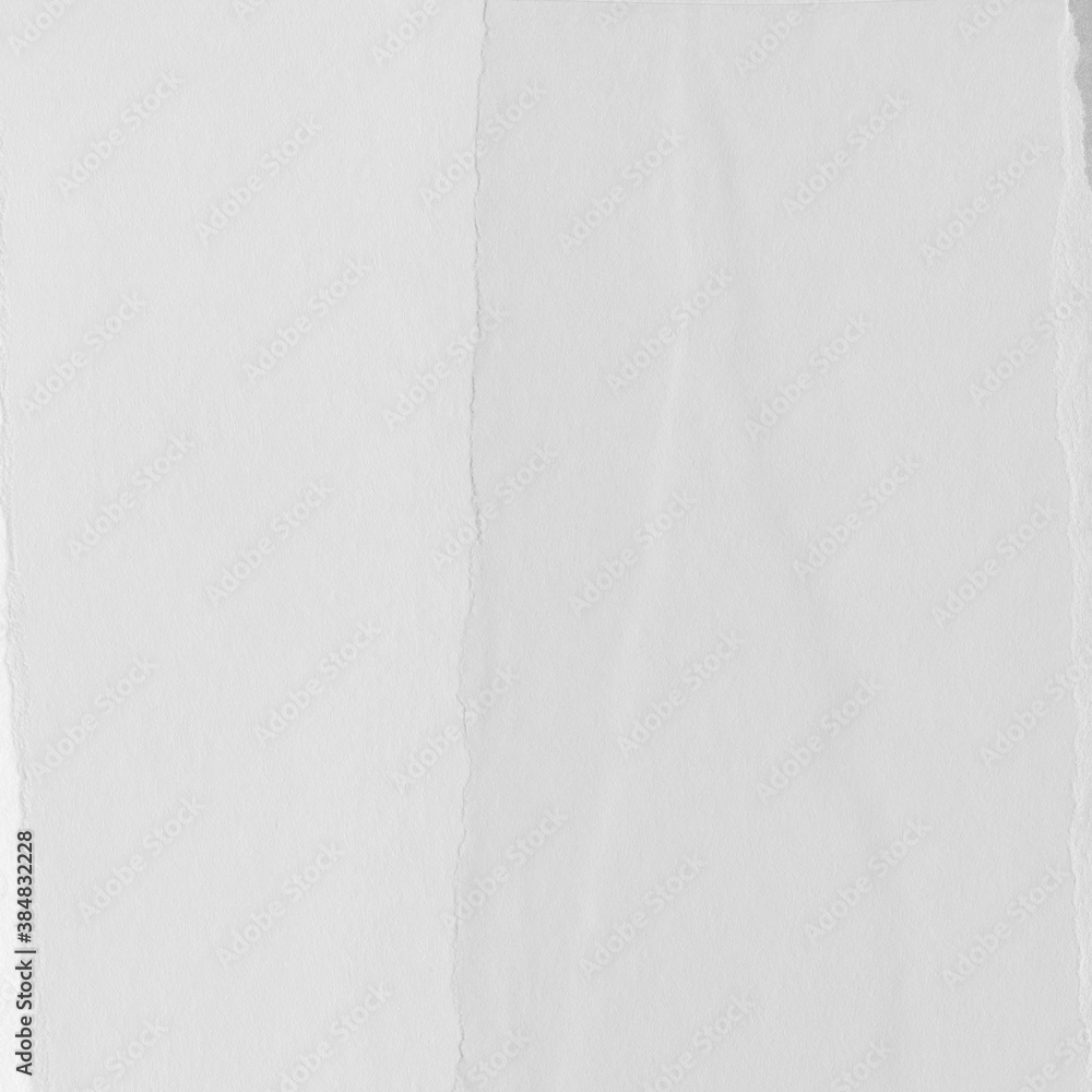 Obraz premium White torn paper collage close-up. Texture made from various paper and cardboard parts. Damaged old paper background. Vintage blank wallpaper. Material design backdrop.